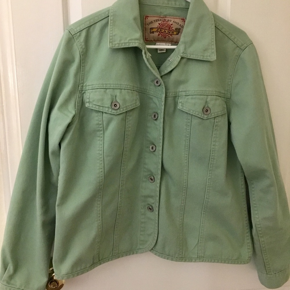 Territory Ahead rare vintage mint green denim jacket